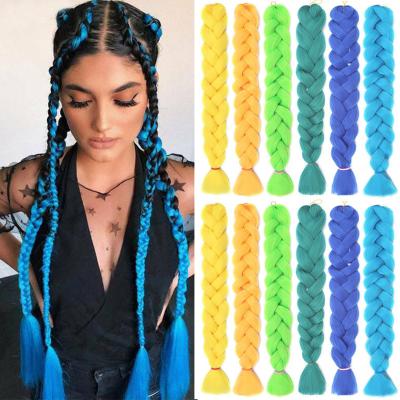 China 82 Inch 165G Ultra Soft Ombre Braiding Hair Wholesale Cheap High Quality African Synthetic Hair Extensions Jumbo Braids Price for sale