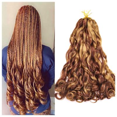 China Best Price 22Inch 75G 150G Ombre Hair Spanish Curly Wavy Braiding Hair Wavy Braiding Hair Extensions 24 Inch Wavy Braiding Hair for sale