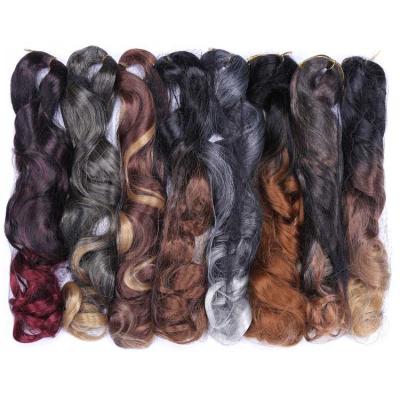 China Free Sampls 22Inch 150G Hot Selling Black Braiding Hair Products Loose Wave Hair For Braids Curl Synthetic Spanish Ombre Yaki Pony Braiding Hair for sale