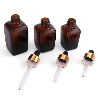 China Hot Selling Square Cosmetic Amber Essential Oil Bottle 10ml 30ml 60ml 100ml for sale