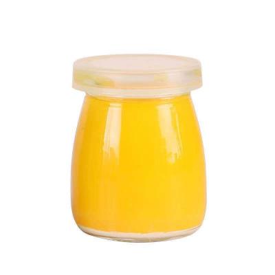 China Wholesale Custom Empty 100ml 200ml Food Pudding Empty Clear Transparent Glass Jar With Lid for sale