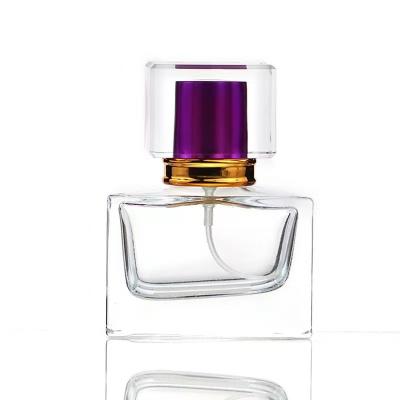 China Hot Sale 30ml 50ml 100ml Square Shape Glass Environmental Friendly Empty Square Perfume Bottle With Sprayer Atomizer for sale