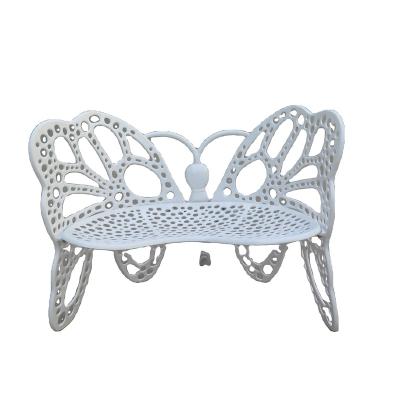 China Waterproof High Quality White Metal Chairs Butterfly Outdoor Hollow Aluminum Patio Chair for sale