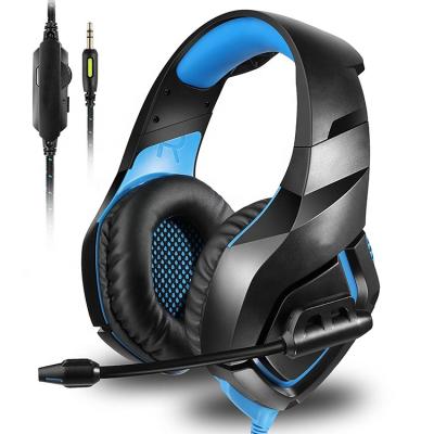 China K1-B Blue Headband Gaming Earphone Black Headset Headset Gaming Headphones for sale