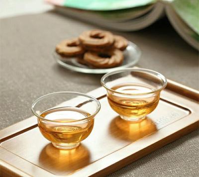 China Sustainable Glass Mini Cup Clear Shot Glasses Set Tea 6 Pack Tea Cup for sale