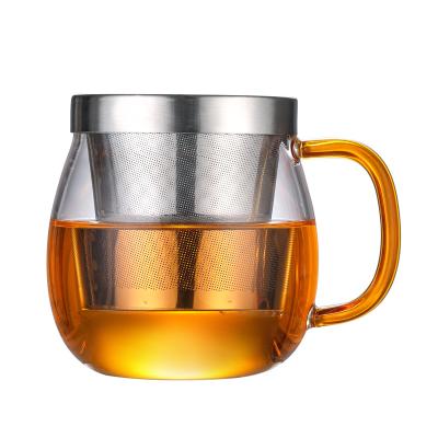 China Viable Coffee Wholesale Reusable 500ml Borosilicate Glass for sale