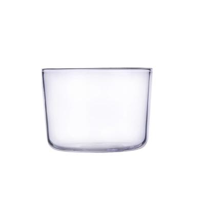 China Sustainable Coffee Novelty Japanese Transparent Glass Mug For Pudding, Milk, Yogurt, Breakfast for sale