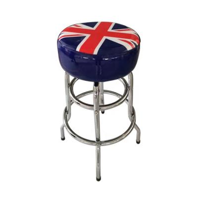 China Logo Print Swivel Barstool Commercial Modern Leather Bar Stool for sale