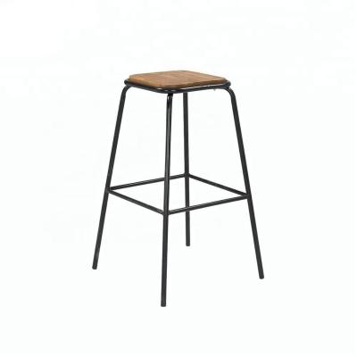 China Morden Stacking Paddington Stool Chair Seat And Metal Wood Leg For Bar Restaurant Dining Room for sale