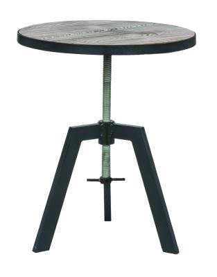 China Modern Design Durable Loft Style Industrial Metal High Bar Table With Solid Wood Panel Top for sale