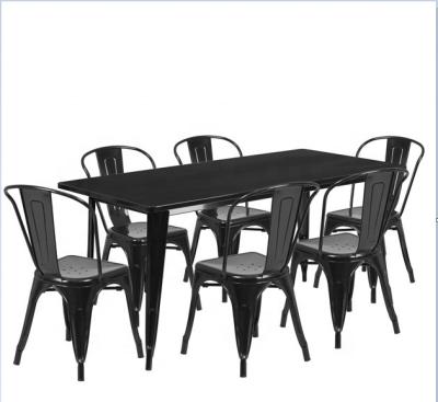 China Easily Assembled Modern Design 6 Seats Dining Chair And Table for sale