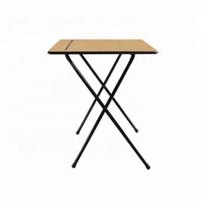 China Cheap collapsible school student MDF desk folding table for examing with pencil line for sale