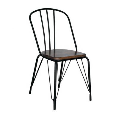 China Industrial Restaurant Chair Hairpin Legs Metal Dining Chairs for sale