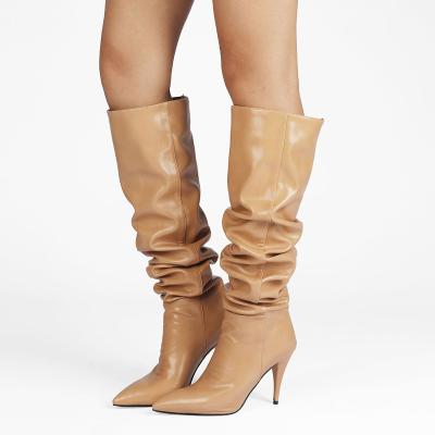 China Large Size Anti-slippery PU Over The Knee 2021 New Fashion Sexy Women's Boots Shoes Over The Knee Boots for sale