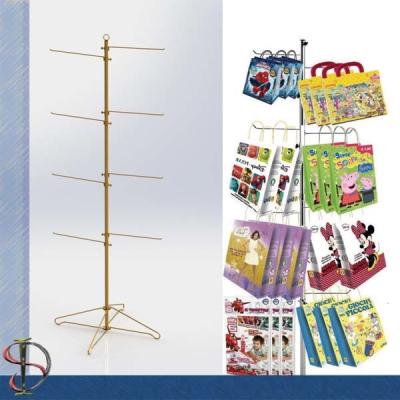 China Hook tree stand for paper bags / Metal hooks display stand / Bags display rack / POP display stand for sale