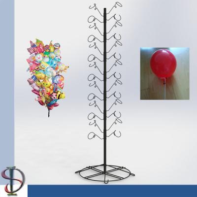 China Balloon Holder Tree Stand / Metal hooks display stand / metal display rack with round base / POP display stand for sale