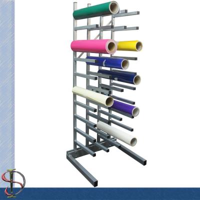 China 40 vinyl roll display rack / metal display stand /  Roll display rack with casters / Tooling display stand for sale