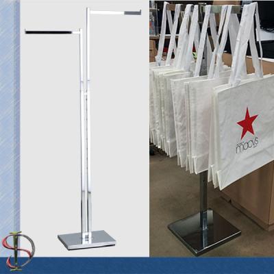 China T-Shape Display Stand For Totebag / Metal Display Rack / 2 arms Fixture / OEM dislay rack for sale