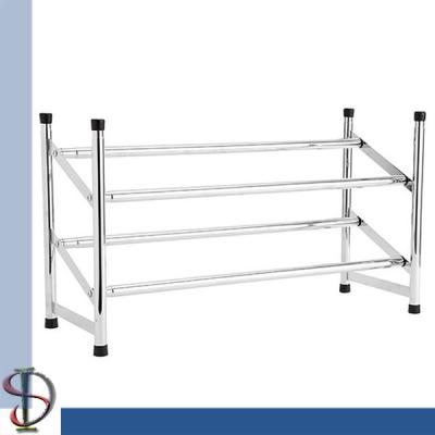 China Expandable shoe rack / Chroming metal shoe stand / Shoes Display Rack / Home storage display rack for shoes for sale