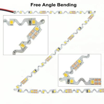 China Garden/Warehouse/Hotel/Theme Park Bendable Metalux S Shape Zigzag 5050 Smd Led Strip RGBW 12mm 5050 Led Strip for sale