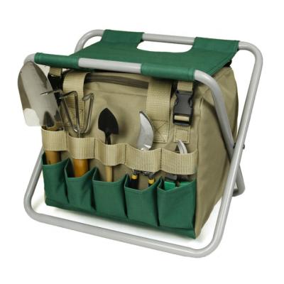 China Tools Pack Foldable Chair Garden Seat Tool Bag Gardening Tool Seat Bag Garden Tool Bag for sale