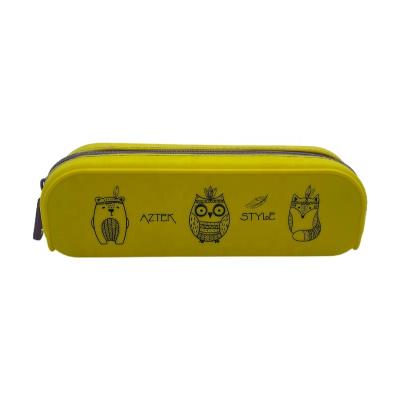 China Retractable Silicone Pencil Case Stationery Cute Silicone Pencil Case for sale