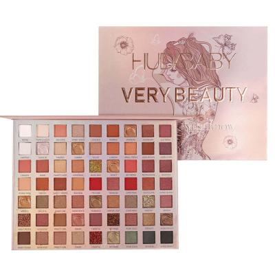 China 63 earth color mermaid shine powder border waterproof foreign trade color manufacturers direct sales easy to color eye shadow tray for sale