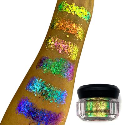 China Waterproof eye shadow smudge border chameleon waterproof cosmetics new without LOGO monochrome color screen glitter glitter factory OEM for sale