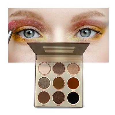 China New Makeup 9 Color Waterproof Eyeshadow Dish Waterproof Waterproof Without LOGO Limited OEM Customized OEM/ODM for sale