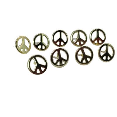 China Europe 20 Pcs Peace Sign Brass Paper Fasteners for sale