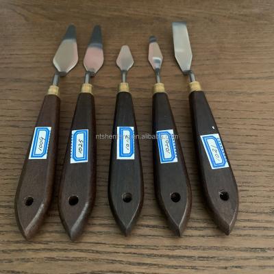 China Oil Gasp Wooden Handle and Stainless Steel for Oil Painting Knife Art Knife for sale