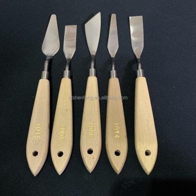 China Oil Panting Wholesale Professional 5 Piece Stainless Steel Oil Painting Palette Knife for sale