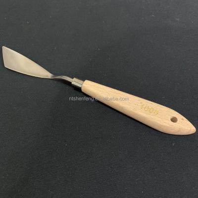 China Oil Panting Wooden Handle Forged Palette Knife / Spatula / Palette Knife for sale