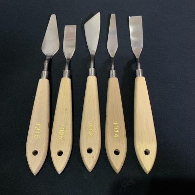 China Oil Panting Stainless Steel Metal Spatula Oil Painting Palette Knife Set for sale