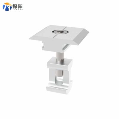 China Agriculture ; Industrial; House ; commercial aluminum mid clamps solar panel mounting bracket cuts racking clamp for sale