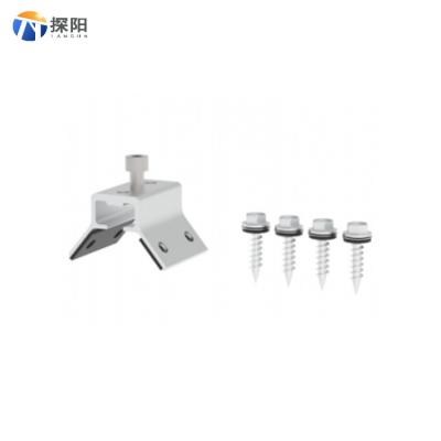 China Agriculture ; Industrial; House ; Commercial Custom Solar Mounting System Seam Aluminum Standing Clamp For Corrugated Metal Sheet Roof for sale