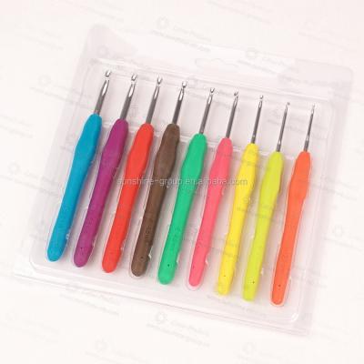 China Hand Sewing 9 Sizes Crochet Hook Set Ergonomic Grip Hooks Kit Comfort Grip Crochet Hook for sale