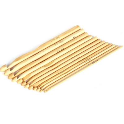 China Smooth bamboo crochet hooks 5mm 7mm 10mm for sale