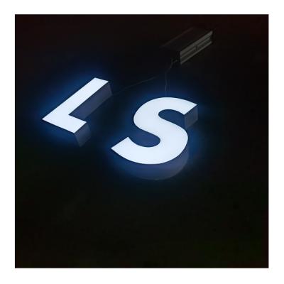 China 3D Buildings Illuminated Outdoor Office Company Custom Logo LED Letter Sign for sale