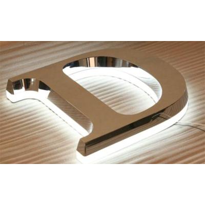 China Buildings Outdoor&indoor Illuminated Backlit Stainless Steel Channel Letter Sign for sale