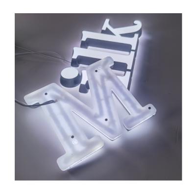 China Custom Outdoor Buildings 12V 3D Full Bed Illuminated Channel Letters Acrylic Sign Led Lit Logo for sale