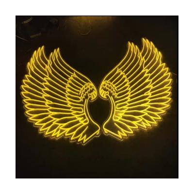 China Buildings Wedding Waterproof Angel Wings Las Vegas Outdoor Custom Neon Sign Light for sale