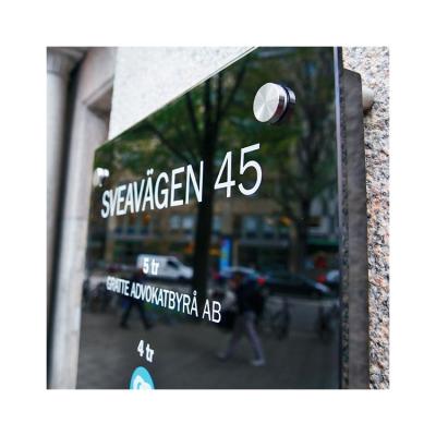 China Buildings Customized Luxury Acrylic Office Shop Store Hotel Plaque for sale