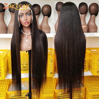 China Straight 30 32 34 36 38 40 Inch Mink Brazilian Lace Front Wig, 10a Natural Kinky Curly Lace Front Virgin Human Hair Wigs Grade 100% for sale