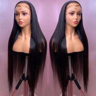 China Wholesale Price Huality Remy Human Hair 100% Virgin Hair HD Unprocessed Deep Wave HD Lace Frontal Wig Factory for sale