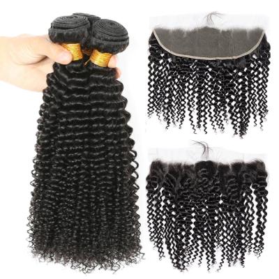 China Virgin Human Hair Curly Curly Human Hair Extensions Virgin Hair Vendor With Bundles And Frontal Raw Cuticle Aligned Indian Remy Hair Wholesale for sale