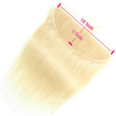 China Wholesale Price Silky Straight Body Wave Blonde 613 Virgin Hair Deep Ear To Ear 13x4 Lace Frontal Closure for sale