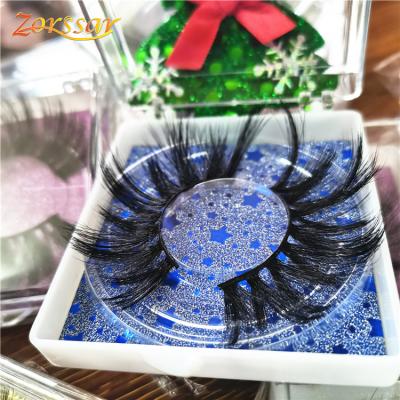 China Real Box 3D Mink Eyelashes Packaging Mink Eye Lashes Private Label Long Wholesale 3D/5D/6D/25mm Colorful Strip Natural Eyelash Extension for sale