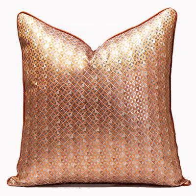 China Nondisposable Orange Cushion Cover Jacquard Satin Weave Polyester For Cushion Cover Sofa And Cushion Cover for sale