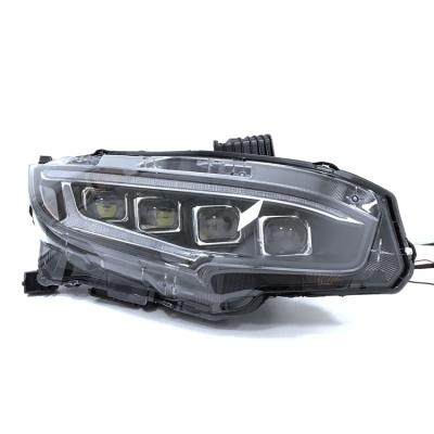 China Right Hand Drive 4 Lens LED Headlight With Demon Eye For 2016 Civic CIVIC X Saloon (FC_) for sale